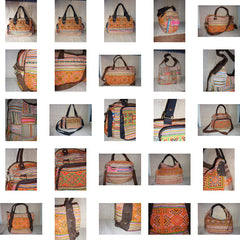 Wholesale Lot Of 50 Hmong Fabric Leather Brass Fancy